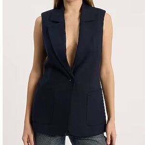 Express Navy Blue Wool-blend Sleeveless Vest
